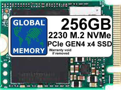 256GB M.2 2230 PCIe Gen4 x4 NVMe SSD FOR MICROSOFT SURFACE 3 / 4 / Pro (X, 7+, 8, 9) / GO / STEAM DECK